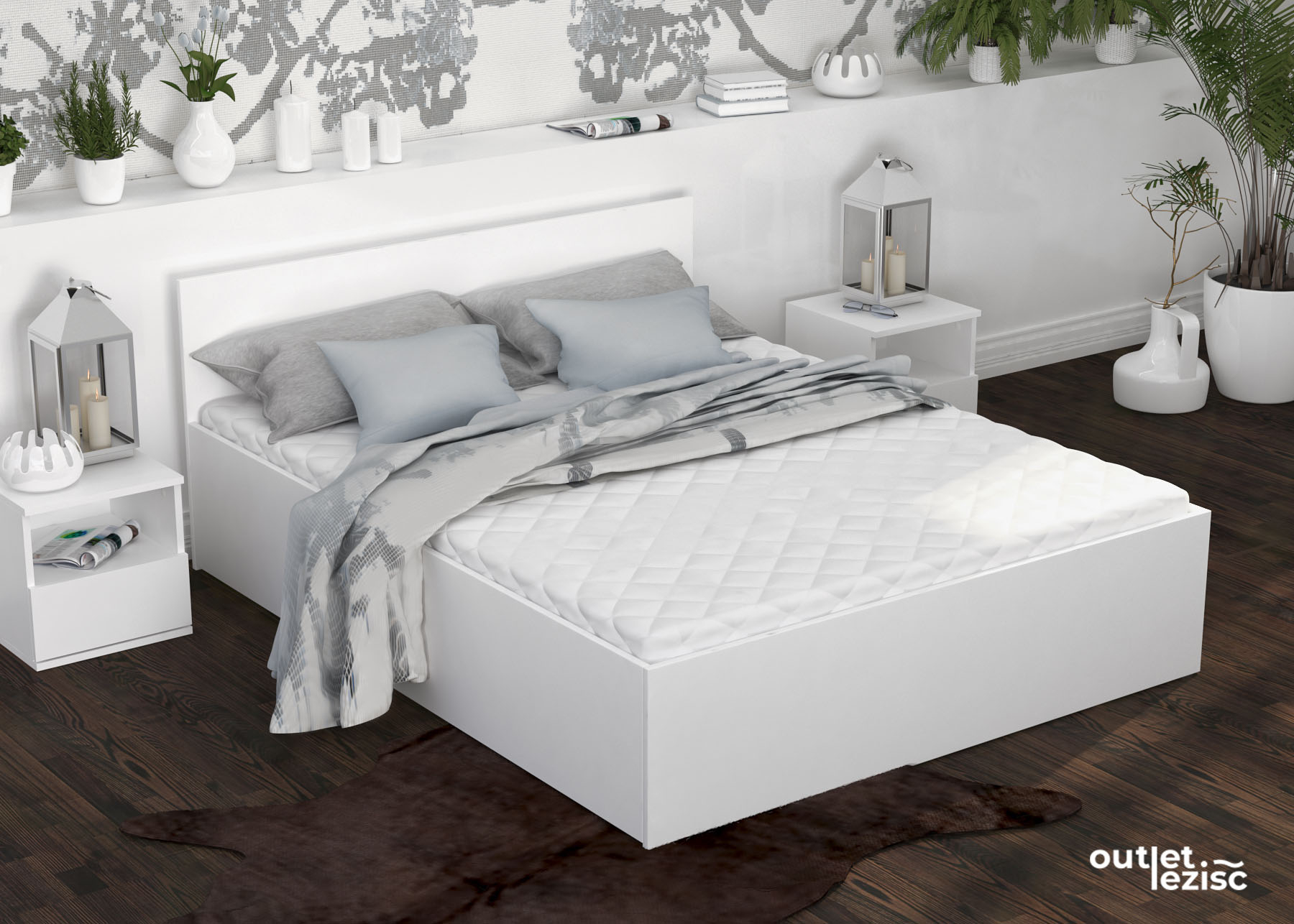 Oblazinjene in Boxspring postelje  - Postelja Eco Style ( PRODAJNI HIT 2022 )  - Postelja Eco Style 180 x 200 / 345