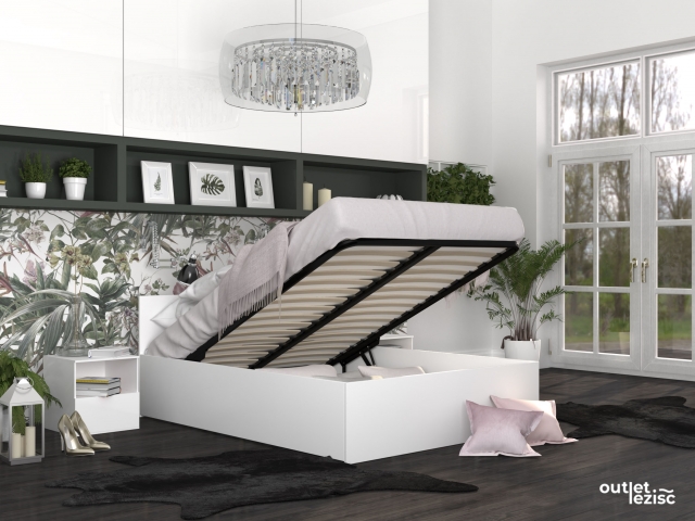 Oblazinjene in Boxspring postelje  - Dvižna postelja Eco Plus 